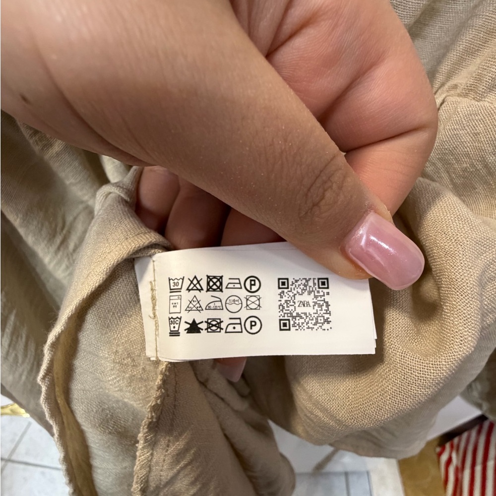 Zara Beige Long Sleeve Dress - Picture 5 of 5